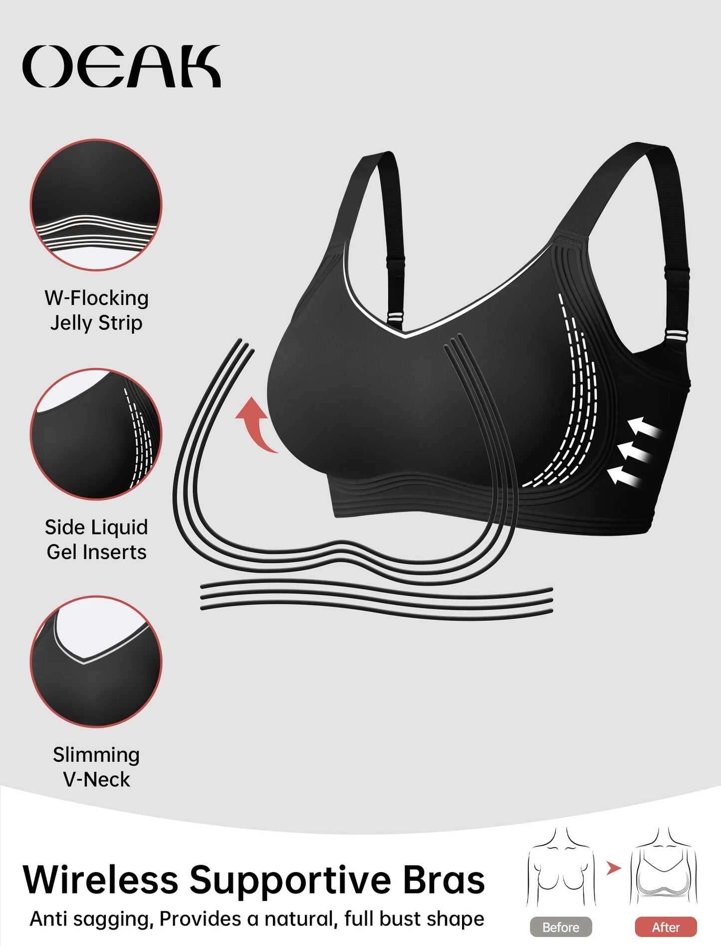 Full Coverage Push up Jelly Bra